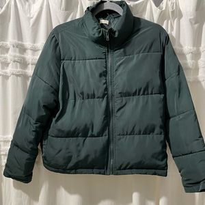 Brandy Melville dark green puffer